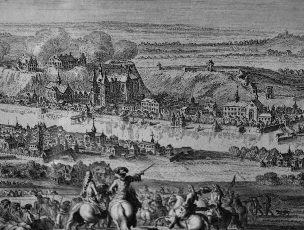Le siège de Dinant par le maréchal de Créqui en mai 1675. Collection du château de Lisogne.