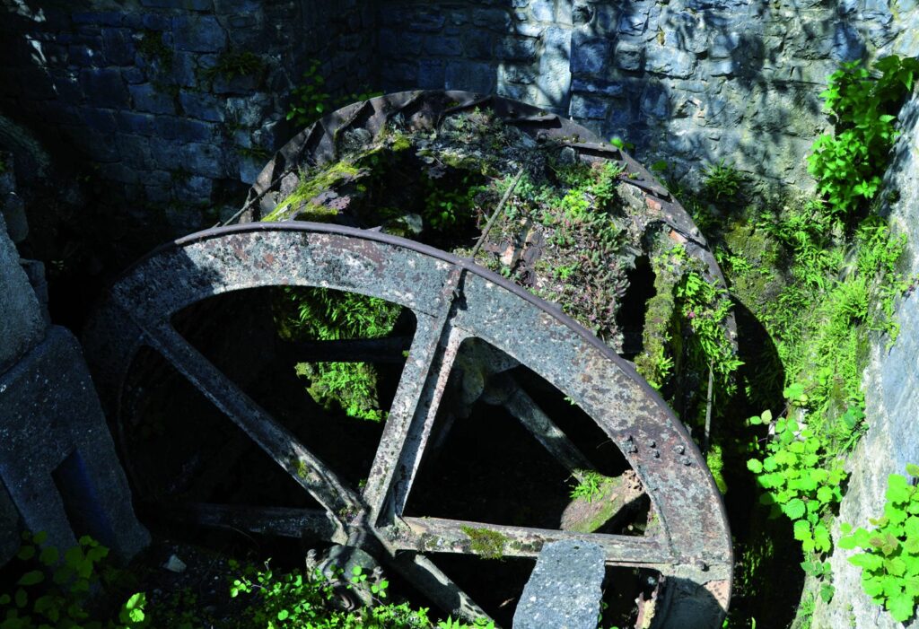 La roue du moulin de Lisogne, aujourd’hui à l’arrêt.